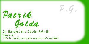 patrik golda business card